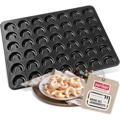 Vanillekipferl Backblech – Backform für 42 süße oder pikante Hörnchen – Jedes... - Bild 1 von 4