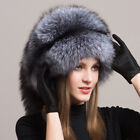 Luksusowa moda zimowa damska czapka z naturalnego futra prawdziwe futro lisa kapelusze kaukaz ciepła czapka
