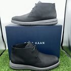 Cole Haan Men's Grand+ Chukka Size 10 Black Nubuck Leather Boots C36921 W/ Box