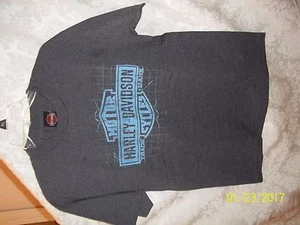 Harley Davidson Motorcycle Men's MEDIUM GRAY T-SHIRT SHIRT NICE BUY IT - Picture 1 of 3