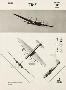 Petlyakov Pe-8 - TB-7 - 1944 - World War 2 - Aircraft Recognition Magnet - Picture 1 of 2