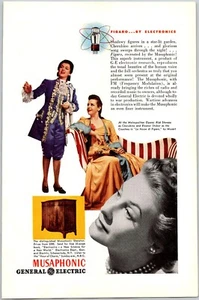 PRINT AD 1943 General Electric Musaphonic Sheraton Figaro Rise Stevens Cherubino - Picture 1 of 3