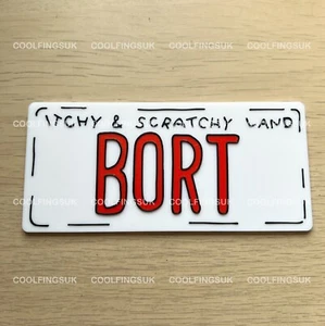 The Simpsons Itchy & Scratchy Land BORT  Prop Plate Plaque 3D Printed - Picture 1 of 3
