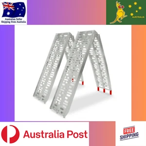 Kartrite 2x Aluminium Folding Loading Ramps ATV Motorbike Off Road 4WD Camping - Picture 1 of 7