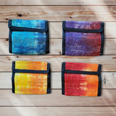 Мужской бумажник ручной работы из гималайской натуральной конопли|бумажник из богемной конопли - Изображение 1 из 4