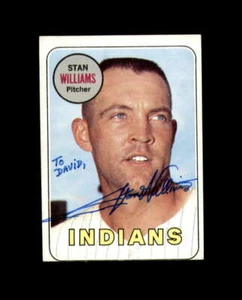 Stan Williams Signed 1969 Topps Cleveland Indians Autograph - Picture 1 of 2