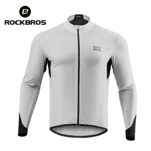 ROCKBROS Cycling WindCoat Jacket Jersey LongSleeves Breathable Windproof Unisex - Picture 1 of 16