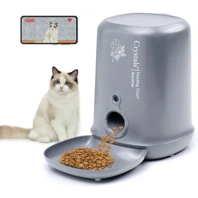 Cat Feeder Automatic with Timer & App Control Wifi 4L Food Dispenser Camera - Image 1 of 4