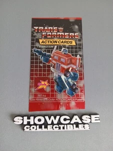 TRANSFORMERS 1986 ACTION CARDS EMPTY PACK WRAPPER BY HASBRO/DANDY RARE AUS - Picture 1 of 2