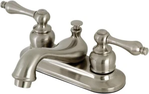 Kingston Brass KB608ALB Restoration 4" Centerset Bathroom Faucet, Brushed Nickel - Picture 1 of 3