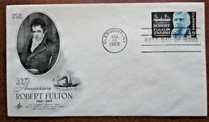 FDC for 200th Anniversary of Robert Fulton 1765 to 1965...(#70) - Picture 1 of 1