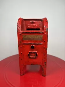 Department 56 antiker Stil rot Gusseisen Briefkasten Bank - Bild 1 von 7