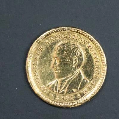 1905 Lewis & Clark Exposition Gold Dollar G1$ Commemorative - Image 1 of 2