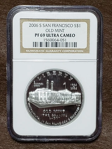 2006 S $1 San Francisco Old Mint Centennial Commemorative Silver Dollar NGC PF69 Cover