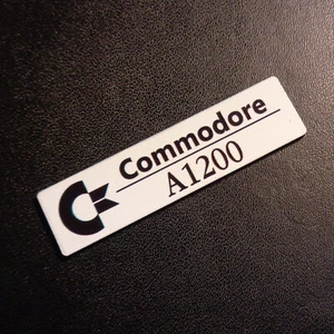 Commodore Amiga 1200 Black and White Logo / Sticker / Badge 49 x 13 mm [263g] - Picture 1 of 4