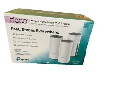 TP-Link Mesh Wi-Fi System for the whole house AC1200, DECO E4(3-PACK)- (GENUIE) - Image 1 of 4