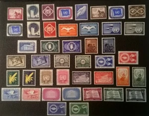 NACIONES UNIDAS NY SCOTT 1-40, C1-C4 * 5 JUEGOS COMPLETOS AÑO MNH UN 1951-1955 - Imagen 1 de 5