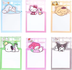 6 Pcs Kawaii Sticky Notes Kiity Cute Cartoon Self-Stick Note Pads Kawaii - Picture 1 of 12