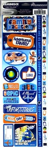 Family Vacation Travelers Airplane Epic Reminisce Cardstock Sticker RARE 2012 - Picture 1 of 1