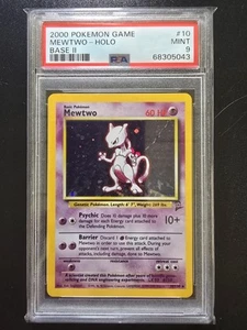 PSA 9 Mewtwo Holo 10/130 - 2000 Base Set 2 WOTC Rare Pokemon Card - Picture 1 of 4