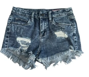 Blank NYC Girls Mini Lenox Ripped High Rise Cutoff Jean Shorts Size 12 - Picture 1 of 3