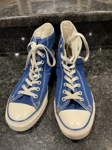 Converse Shoes Sneakers Hightop Blue  Shoes Chuck Taylor All Star  White Unisex - Picture 1 of 7
