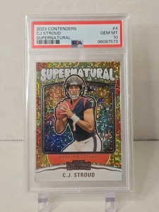 2023 Contenders Supernatural #4 CJ Stroud Texans RC Rookie PSA 10 GEM MINT - Picture 1 of 2