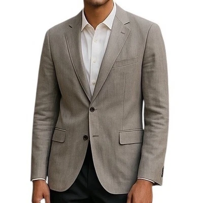 J. Crew Men's Striped Sport Coat Blazer Jacket Gray Size 40R Business Career - Image 1 of 4