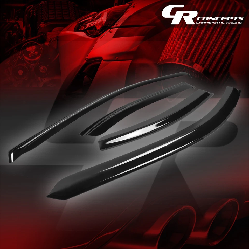 4 piezas viseras de ventana deflector de lluvia solar para Subaru WRX STI 2015-2021 negro brillante Foto 1 de 4