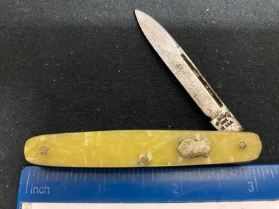 Pal Cutlery Co. Cuchillo bolígrafo de una sola hoja, asas de perlas de imitación, DH Foto 1 de 4