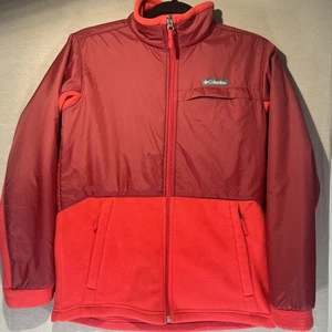 Chaqueta polar Columbia Boys cremallera completa talla L (14-16) roja - Imagen 1 de 4