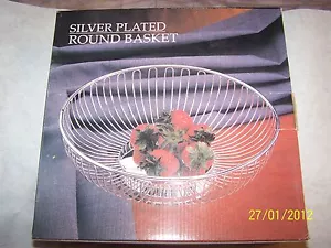10" Silverplated Round Basket New in Box by Paul Revere Silversmiths - Picture 1 of 1