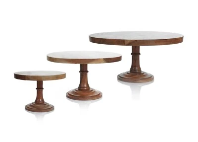 Wooden Pedestal Cake/Dessert Stand for All Occasions and Celebrations - 3 Sizes - Image 1 of 4