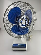 VTG Galaxy 12” Oscillating 12-1 Blue Blades 3-Speed Retro Fan Works Perfect