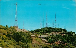 Postal TV Towers Mt Wilson California CA 1975 pm - Imagen 1 de 2