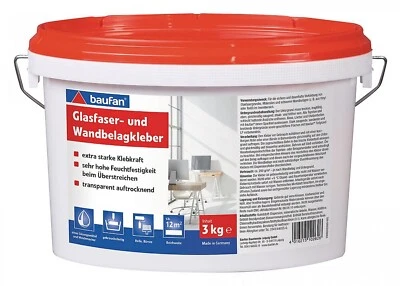 Baufan Fibre Et Wandbelagskleber 3 KG Transparent Auftrocknend - Photo 1/4