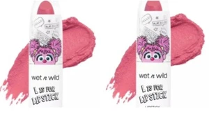 Lápiz labial Wet n Wild 2 piezas Sesame Street L es para lápiz labial Be Kind edición limitada - Imagen 1 de 5