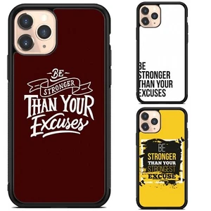 For iPhone SE4 16E 12 13 14 15 16 Pro Max Be Stronger Your Excuses Case Friendly - Picture 1 of 25