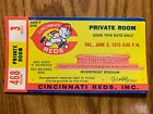 Ticket de base volé Willie Mays Last SB Final Carrière 6/5/73 Reds Giants Mets