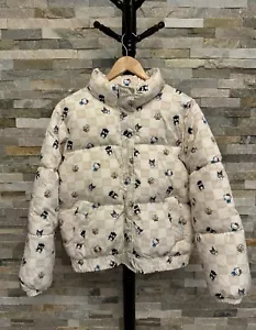 Hello Kitty x Forever 21 Beige Checker Characters AOP Puffer Jacket Size Medium - Picture 1 of 10