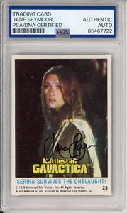 1978 Topps Battlestar Galactica #23 Jane Seymour SIGNED Serina CARD PSA DNA COA - Picture 1 of 2