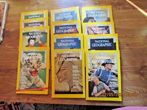 "THE NATIONAL GEOGRAPHIC MAGAZINE". 1970, FULL SET OF 12. 3 MAPS. - Picture 1 of 2