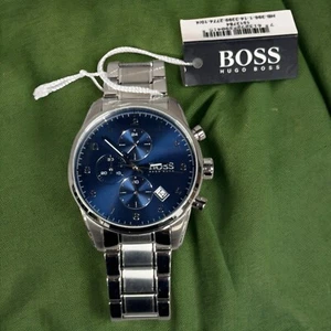 HUGO BOSS Skymaster 44mm Blue Steel Watch 1513784 - Picture 1 of 2