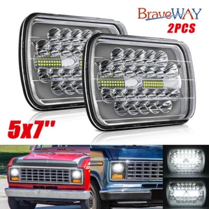 For Ford E-100 E-150 E-250 E-350 Econoline 5x7" 7x6" LED Headlight High Low Beam - Bild 1 von 14