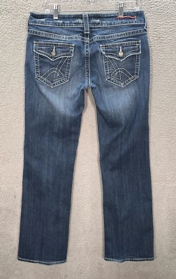 Vigoss Jeans Womens 13 Blue Mid Rise Thick Stitch Flap Pocket Rockabilly Biker - Image 1 of 4