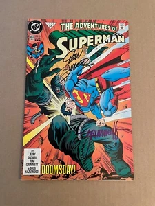 Adventures of Superman 497 3ª impresión variante FIRMADO Dan Jurgens Grummett DC 1992 - Imagen 1 de 1