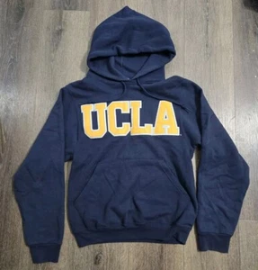 VTG UCLA Embroidered Logo Hoodie Bruins Sweatshirt Made in USA Very Rare Sz XS - Picture 1 of 7