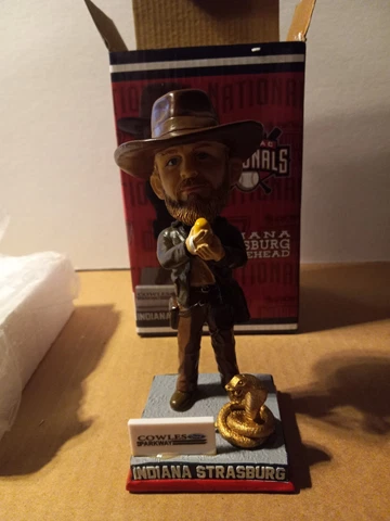 STEPHEN STRASBURG "Indiana Jones" Washington Potomac Nationals SGA Bobblehead Cover