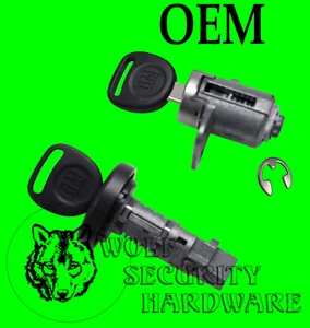 Vaso cilindro interruptor llave de encendido Buick Chevy GM y puerta individual 2 llaves - Imagen 1 de 2