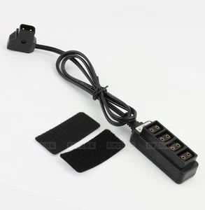 D-Tap Male / 4-Port Female Cable Splitter fr Anton Bauer V-mount Battery Rig HDV - Picture 1 of 7